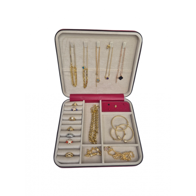 Büyük Boy ( 27×24) Takı Düzenleyici Takı Saklama Kutusu Seyehat Çantasi Ahşap Kasa