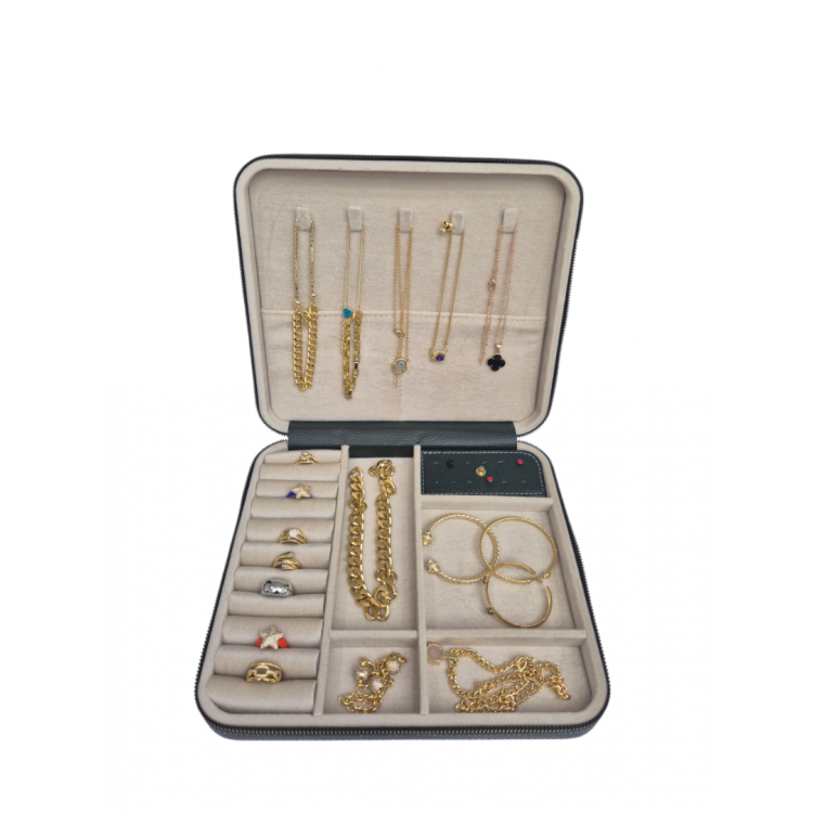 Büyük Boy ( 27×24) Takı Düzenleyici Takı Saklama Kutusu Seyehat Çantasi Ahşap Kasa