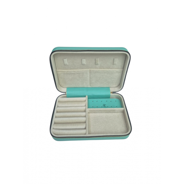 Kadın Takı Kutusu  Ahşap  Çok Gözlü, Taşınabilir, Fermuarlı Mücevher Saklama ve Düzenleme Kutusu – Yüzük, Kolye, Bilezik Organizer”