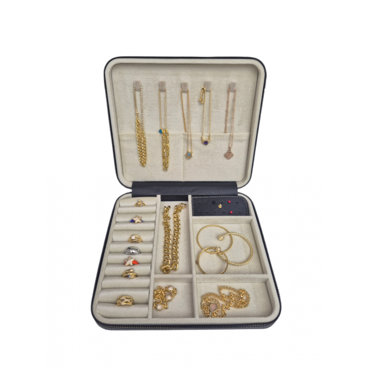 Büyük Boy ( 27×24) Takı Düzenleyici Takı Saklama Kutusu Seyehat Çantasi Ahşap Kasa