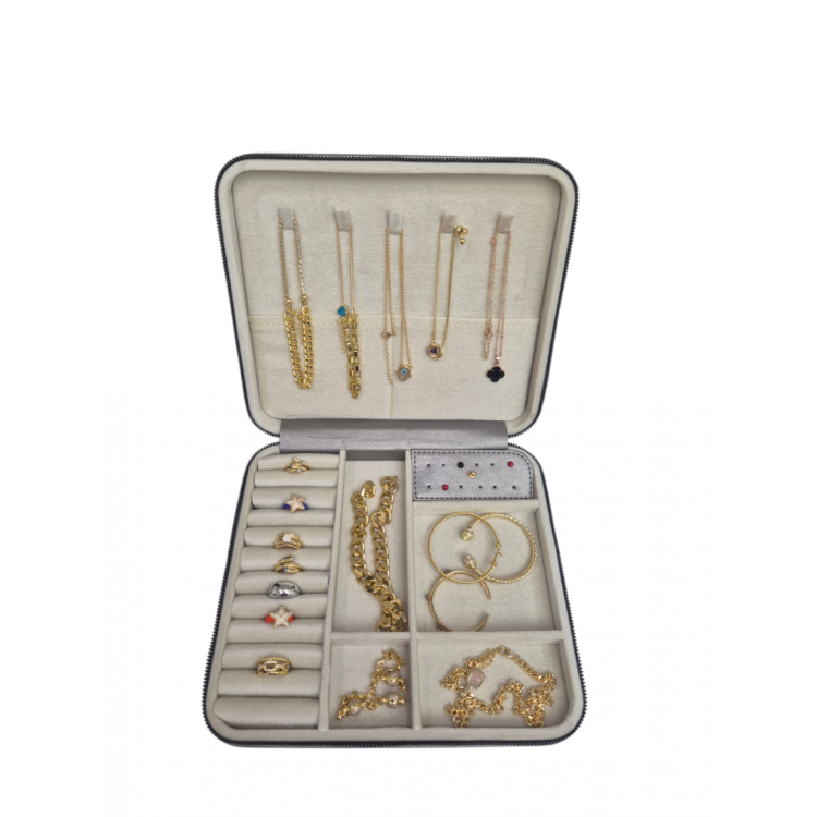 Büyük Boy ( 27×24) Takı Düzenleyici Takı Saklama Kutusu Seyehat Çantasi Ahşap Kasa