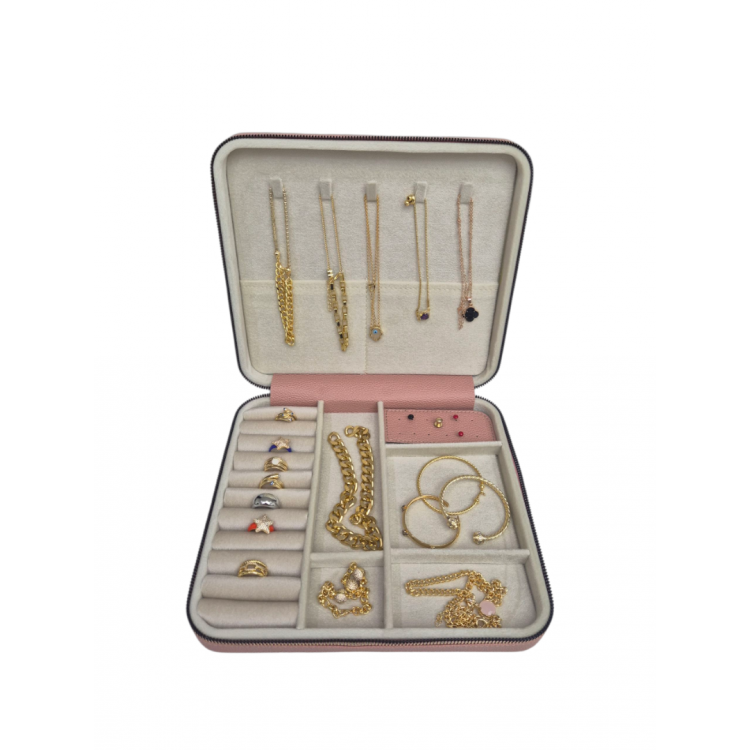 Büyük Boy ( 27×24) Takı Düzenleyici Takı Saklama Kutusu Seyehat Çantasi Ahşap Kasa