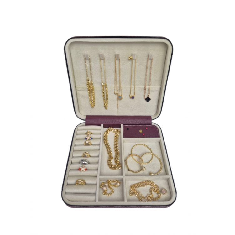 Büyük Boy ( 27×24) Takı Düzenleyici Takı Saklama Kutusu Seyehat Çantasi Ahşap Kasa