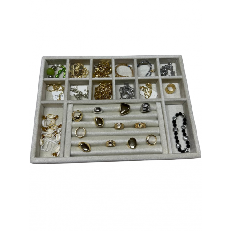 Çekmece İçi Takı Düzenleyici – Ahşap Baby Face Kaplama Organizer 34×24×3