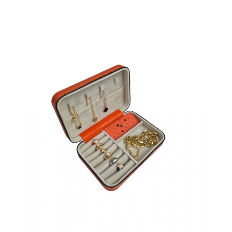 Kadın Takı Kutusu  Ahşap  Çok Gözlü, Taşınabilir, Fermuarlı Mücevher Saklama ve Düzenleme Kutusu – Yüzük, Kolye, Bilezik Organizer”