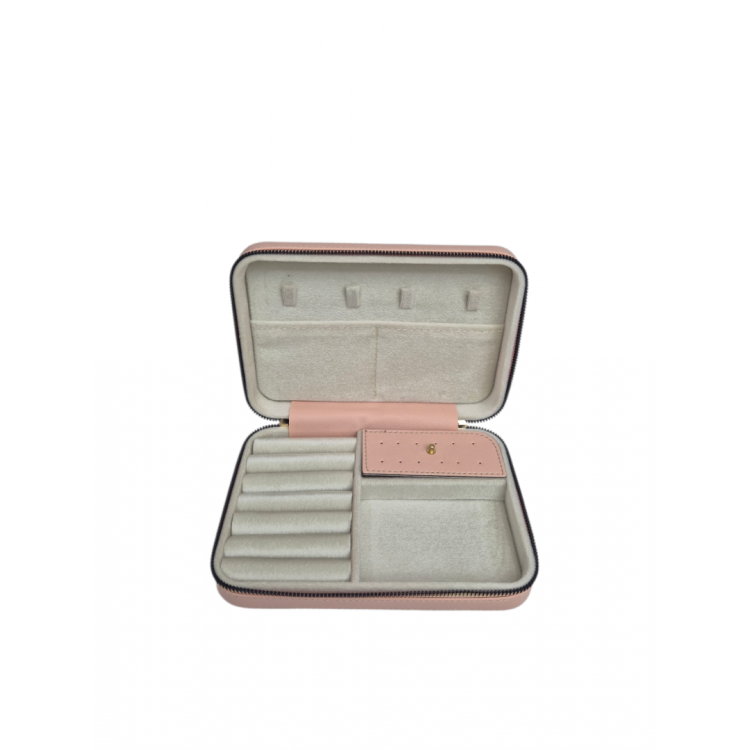 Kadın Takı Kutusu  Ahşap  Çok Gözlü, Taşınabilir, Fermuarlı Mücevher Saklama ve Düzenleme Kutusu – Yüzük, Kolye, Bilezik Organizer”