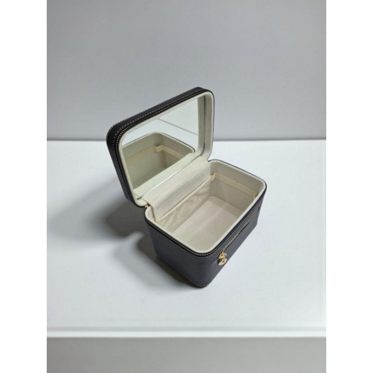 Aynalı Makyaj ve Takı Düzenleme Çantası - Fermuarlı Taşıma Kutusu