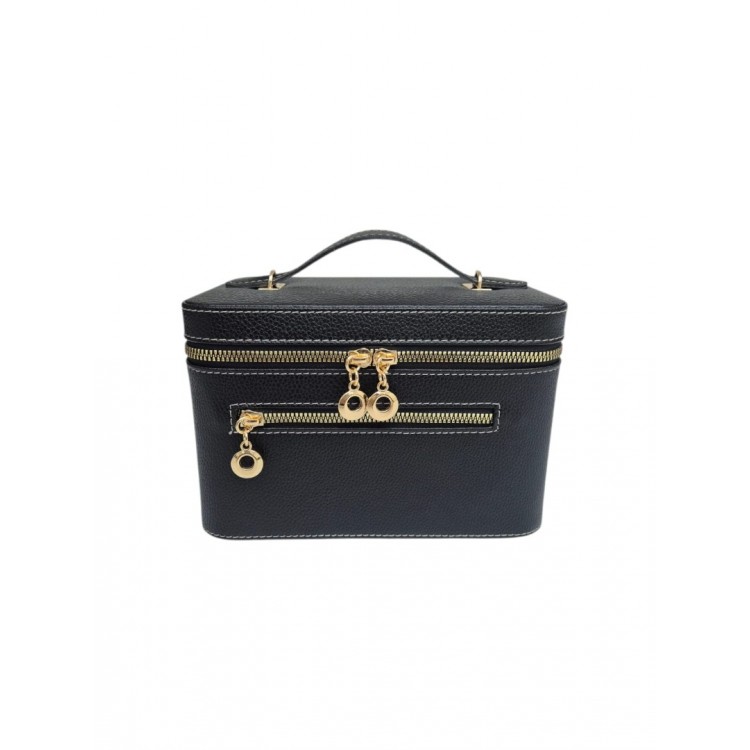 Aynalı Makyaj ve Takı Düzenleme Çantası - Fermuarlı Taşıma Kutusu