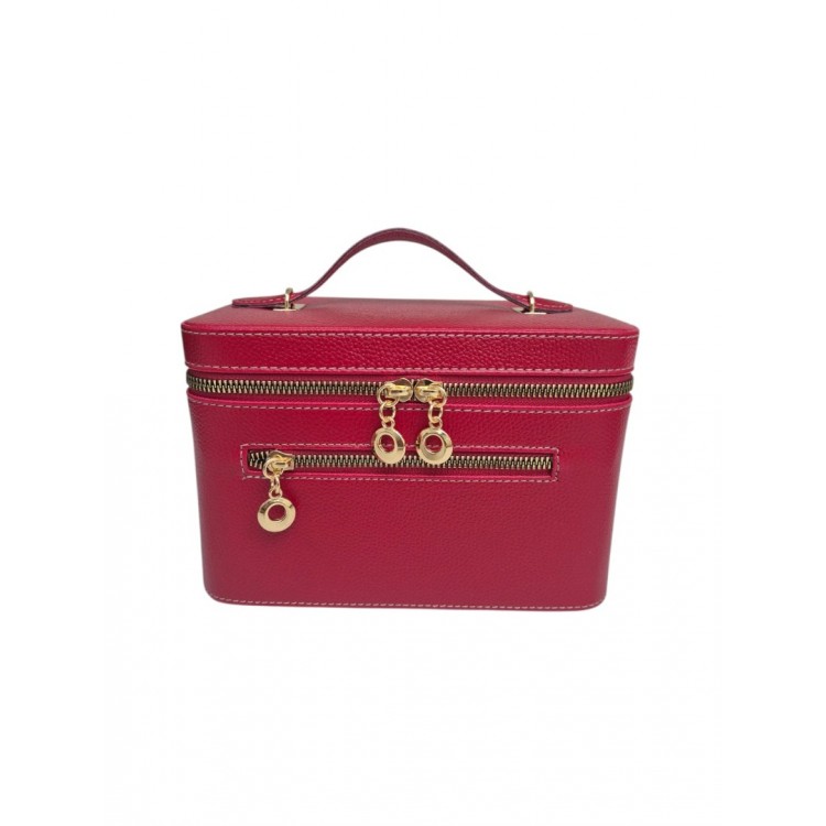 Aynalı Makyaj ve Takı Düzenleme Çantası - Fermuarlı Taşıma Kutusu