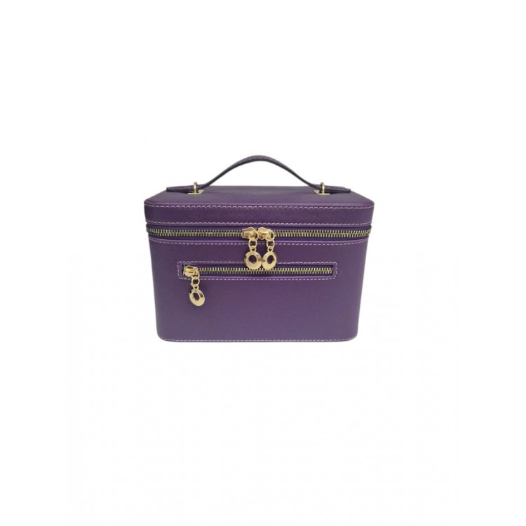 Aynalı Makyaj ve Takı Düzenleme Çantası - Fermuarlı Taşıma Kutusu