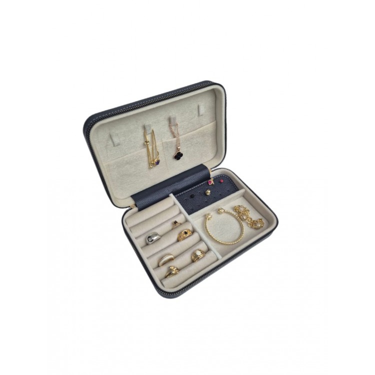 Kadın Takı Kutusu  Ahşap  Çok Gözlü, Taşınabilir, Fermuarlı Mücevher Saklama ve Düzenleme Kutusu – Yüzük, Kolye, Bilezik Organizer”