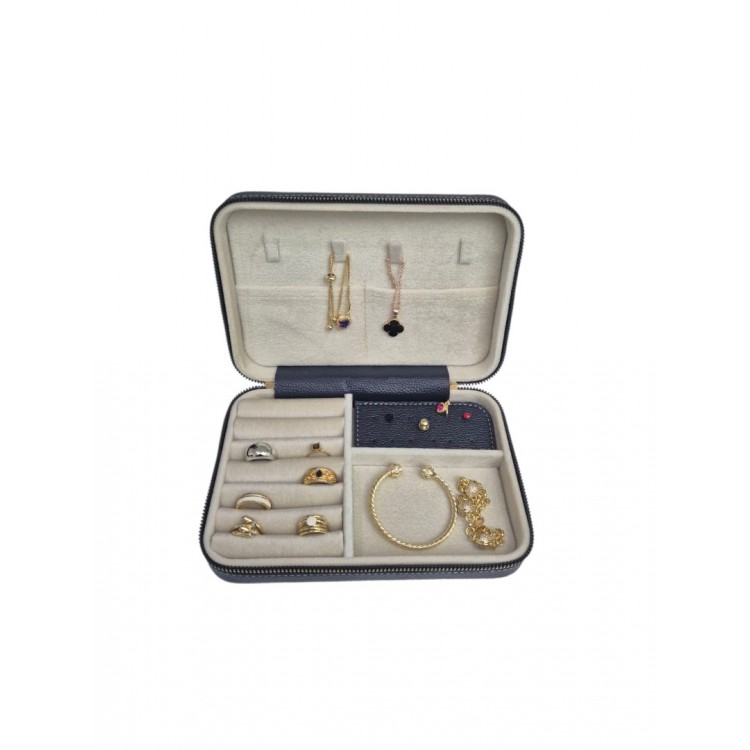 Kadın Takı Kutusu  Ahşap  Çok Gözlü, Taşınabilir, Fermuarlı Mücevher Saklama ve Düzenleme Kutusu – Yüzük, Kolye, Bilezik Organizer”