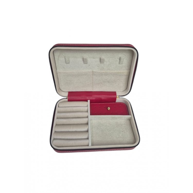 Kadın Takı Kutusu  Ahşap  Çok Gözlü, Taşınabilir, Fermuarlı Mücevher Saklama ve Düzenleme Kutusu – Yüzük, Kolye, Bilezik Organizer”