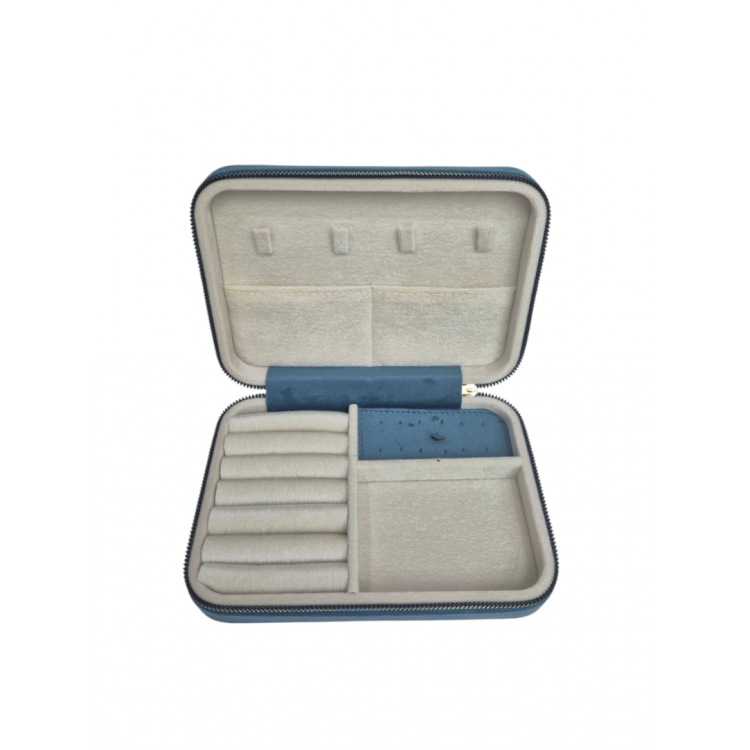 Büyük Boy  ( 14×21)  Kadife Düzenleyici  Takı Saklama Kutusu  Seyehat Çantasi Ahşap Kasa