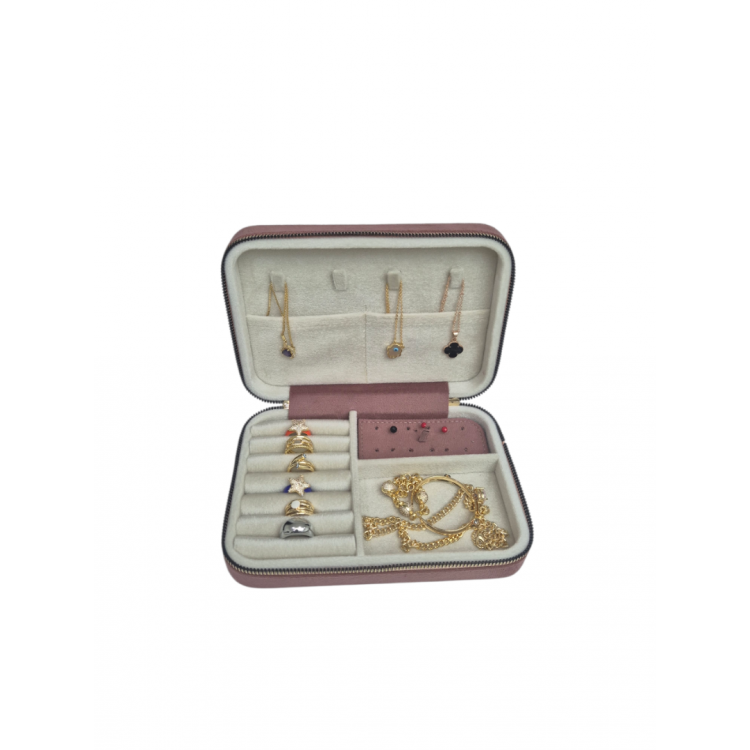 Büyük Boy  ( 14×21)  Kadife Düzenleyici  Takı Saklama Kutusu  Seyehat Çantasi Ahşap Kasa