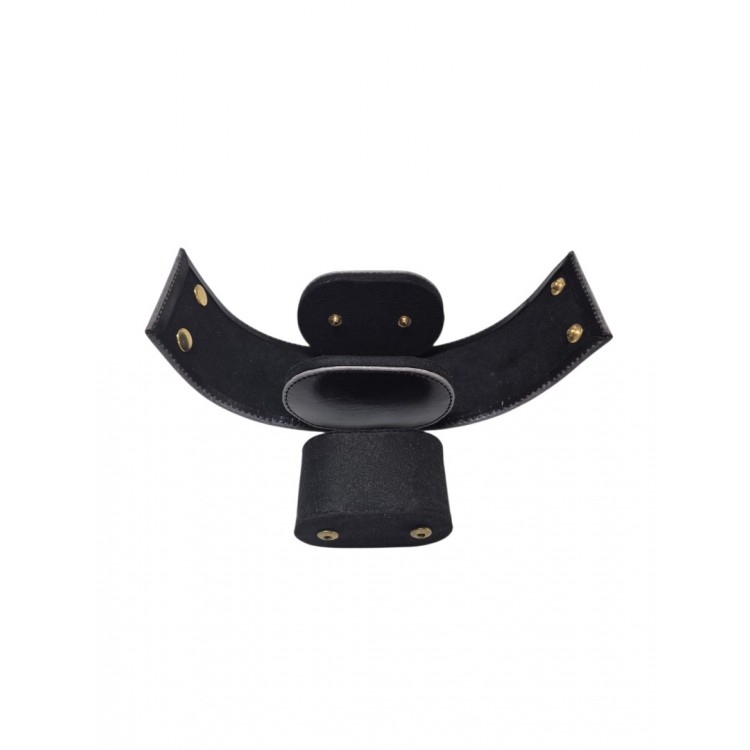 Tekli Saat Kutusu Çıtçıtlı Deri Saat Koruma Kılıfı Siyah